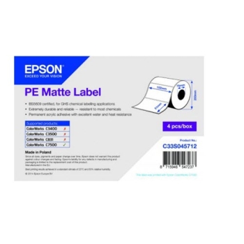 Epson PE Matte Label - Die-cut Roll: 102mm x 51mm, 2310 labels